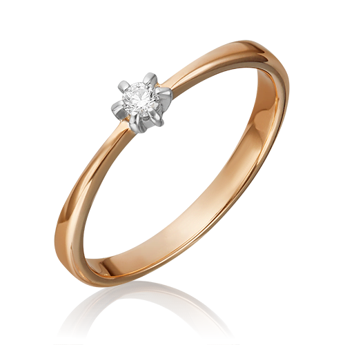 Кольцо из  золота  с бриллиантом