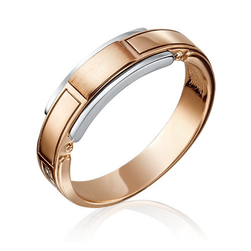 Мужское кольцо из комбинированного золота