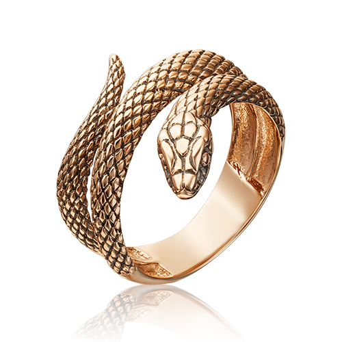Золотое кольцо со змеей