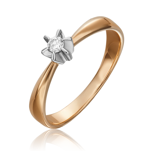 Кольцо из золота  с бриллиантом