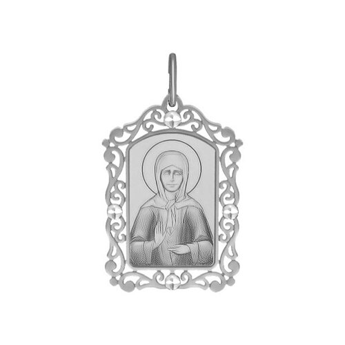 Иконка из серебра с алмазной гранью и лазерной обработкой
