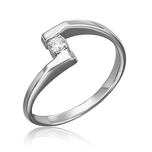 Кольцо из белого золота  с бриллианты