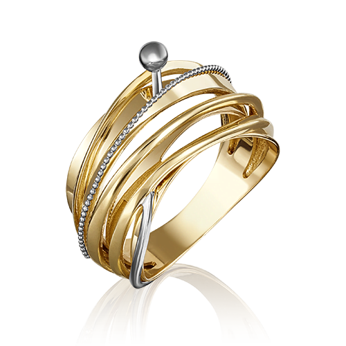 Кольцо из комбинированного  золота