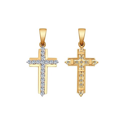 Крест из золота с бриллиантами