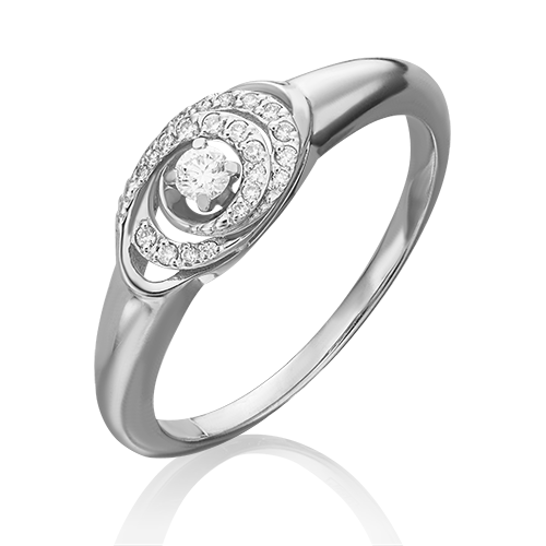 Кольцо из белого золота  с бриллиантами