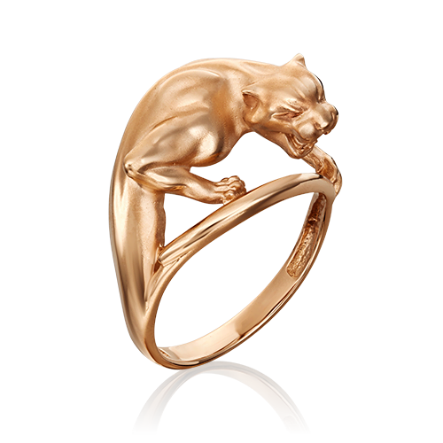 Золотое кольцо с пантерой