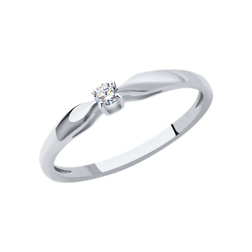 Помолвочное кольцо из белого золота с бриллиантом