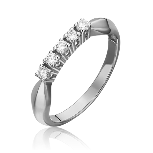 Кольцо из белого золота  с бриллиантами