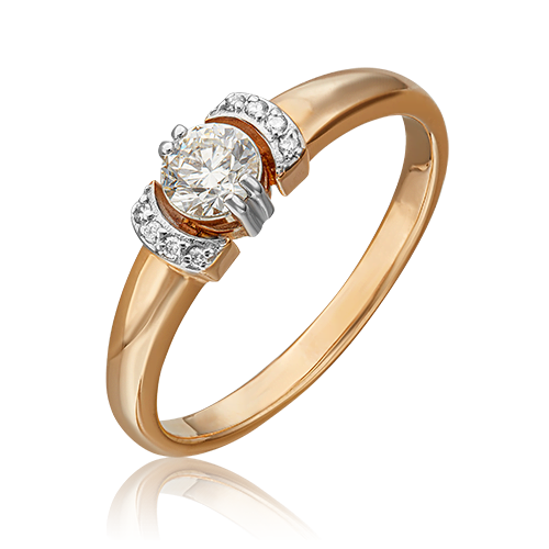 Кольцо из  золота  с бриллиантами