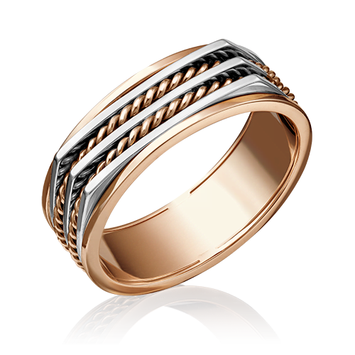 Мужской перстень из комбинированного золота