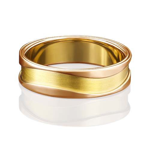 Обручальное кольцо из комбинированного  золота